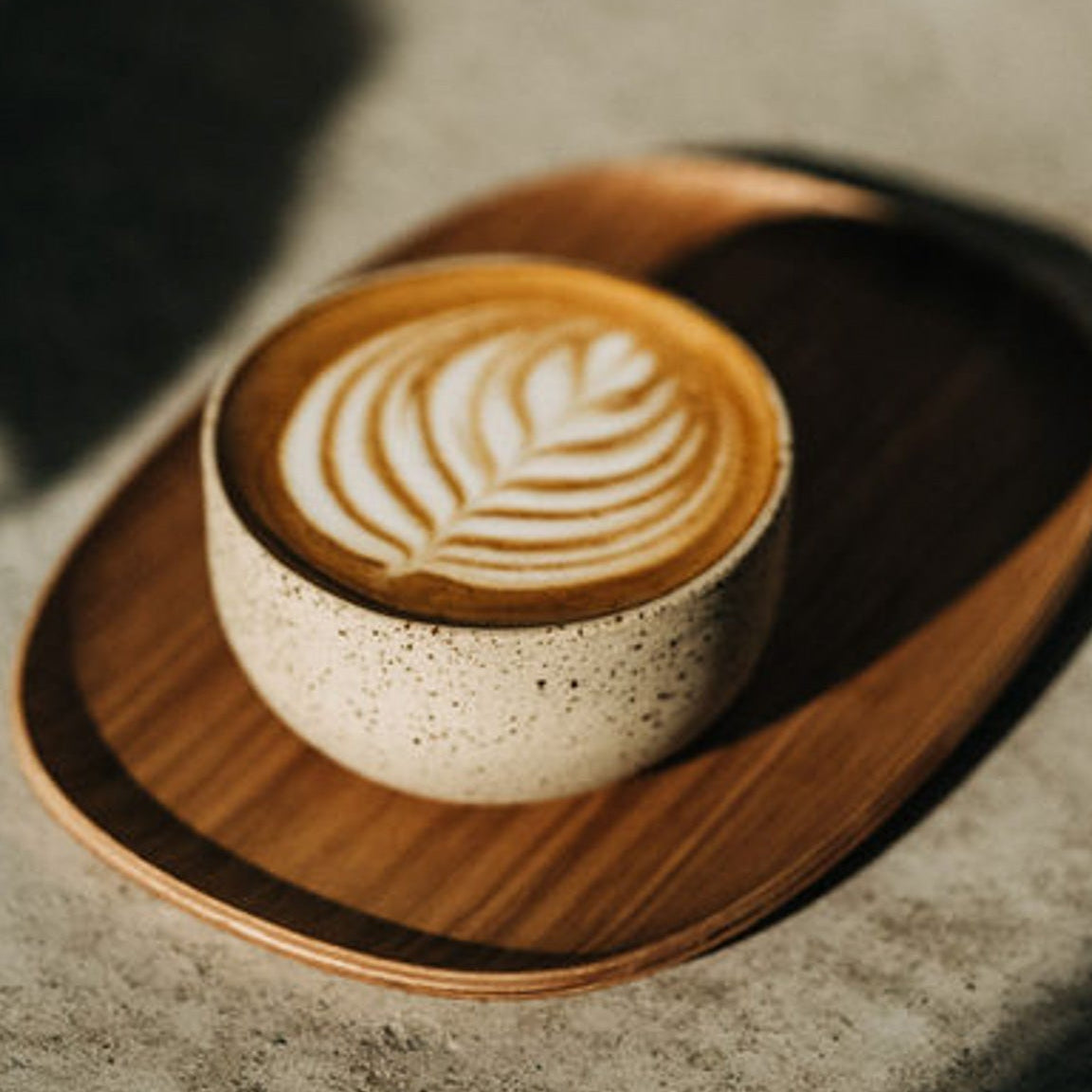 KUMO Cappuccino blau | handgemachte Tasse - Mura Mura Ceramics