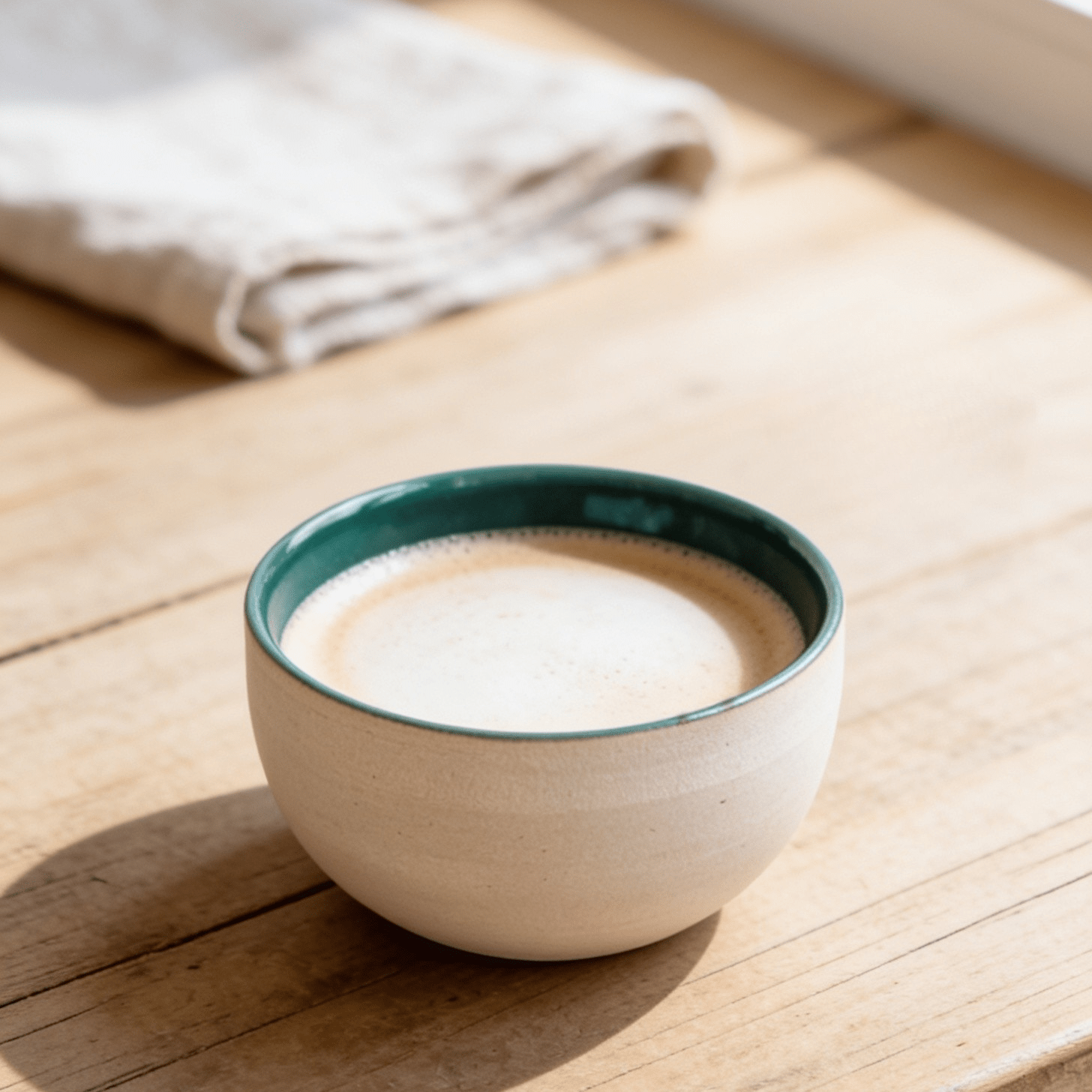 KUMO Flat White Grün - Mura Mura Ceramics