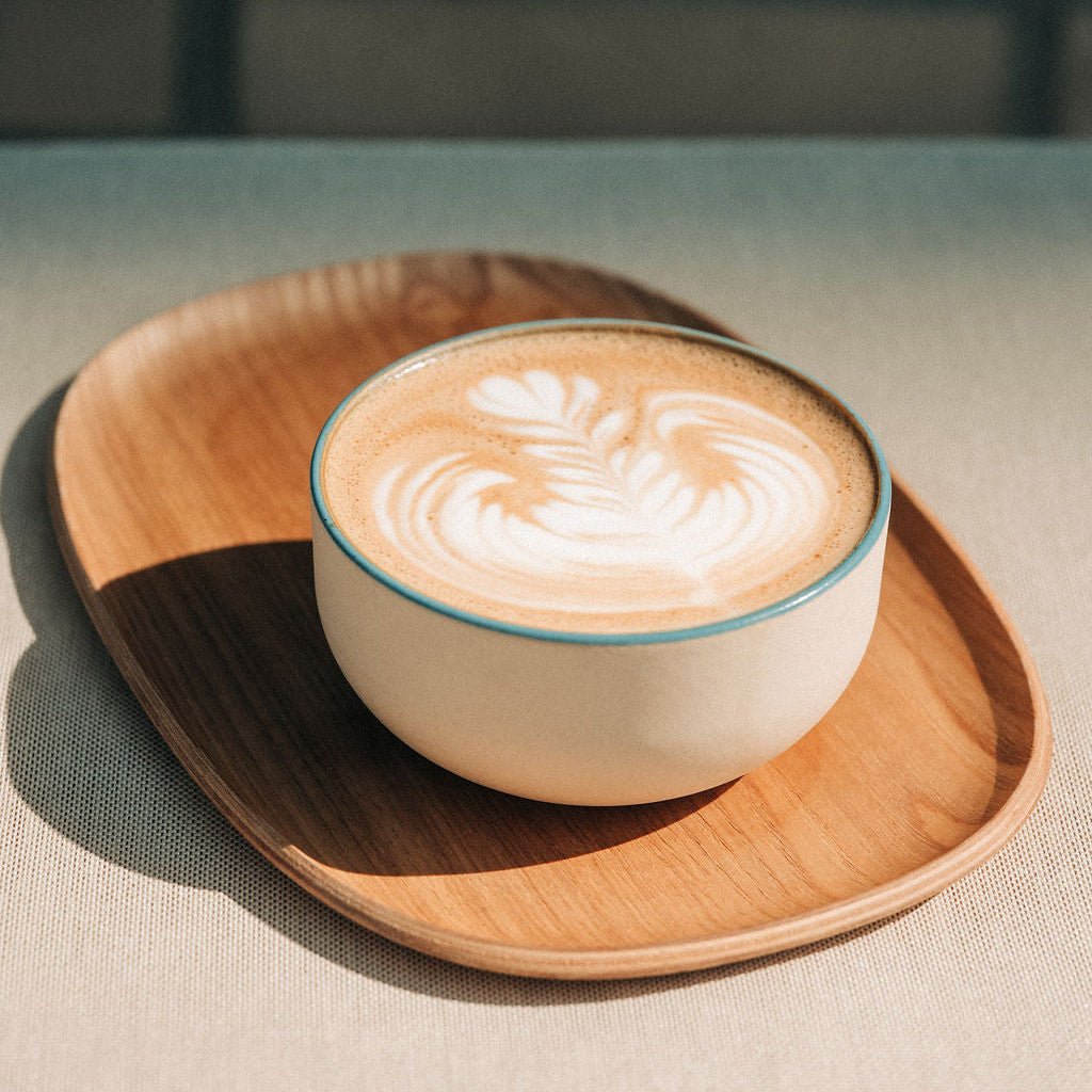 KUMO Flat White Tasse blau - Mura Mura Ceramics