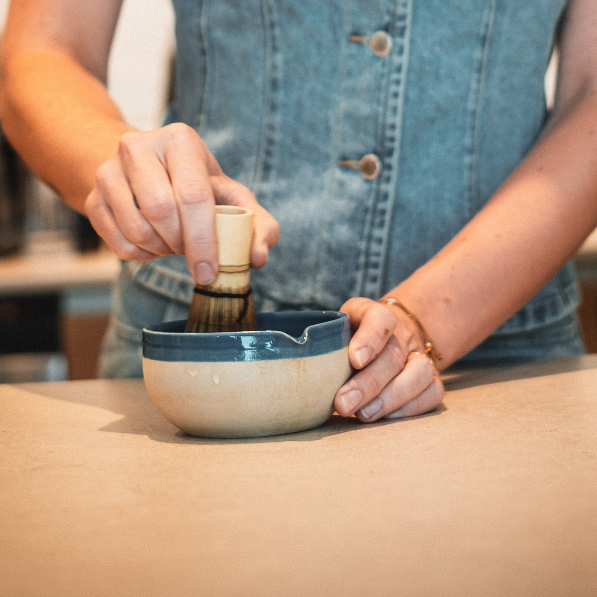 Matcha Chawan blau - Mura Mura Ceramics