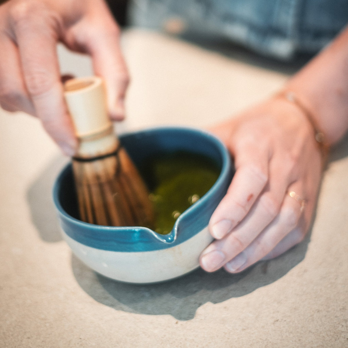 Matcha Chawan blau - Mura Mura Ceramics