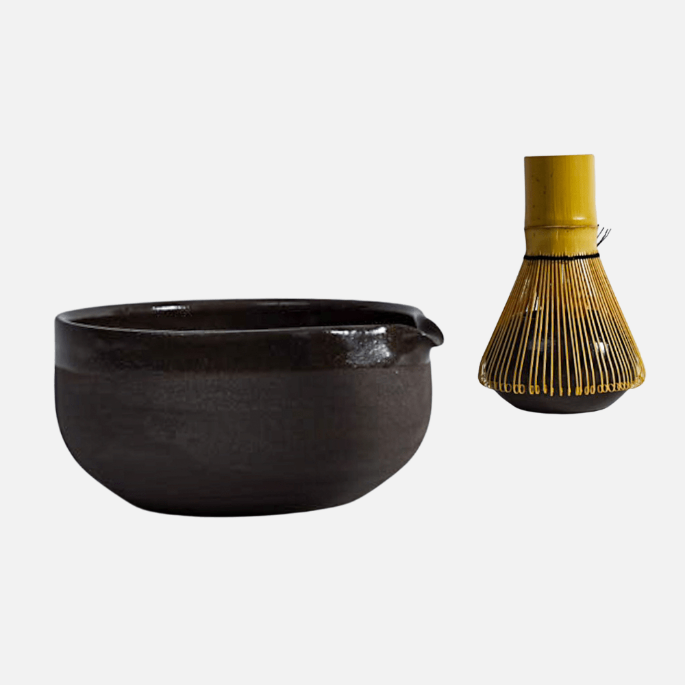 MATCHA Bundle grau/schwarz | handgemachte Matcha Schale (Matcha Set) - Mura Mura Ceramics