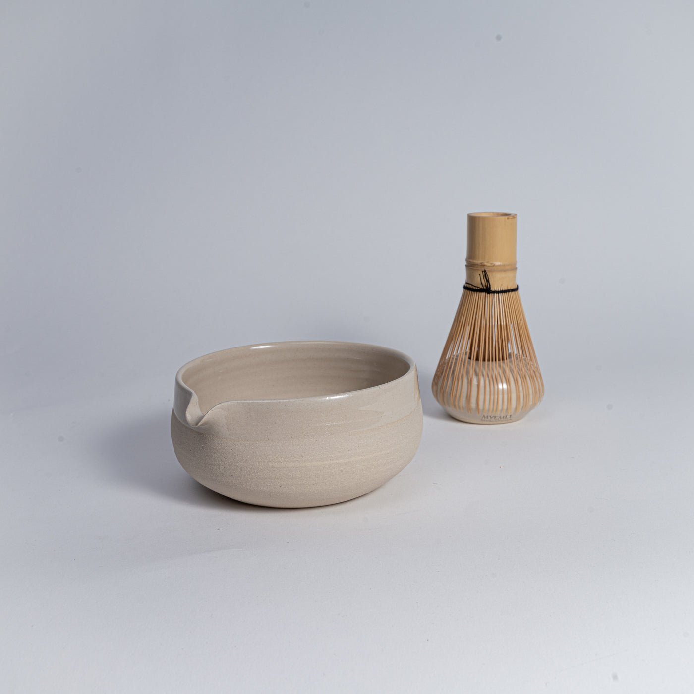 Matcha Besenständer beige - Mura Mura Ceramics