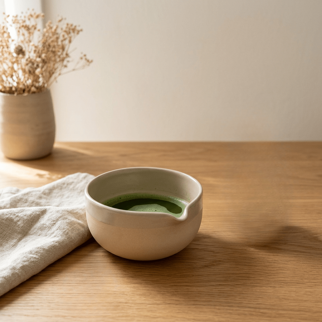 Matcha Chawan beige - Mura Mura Ceramics