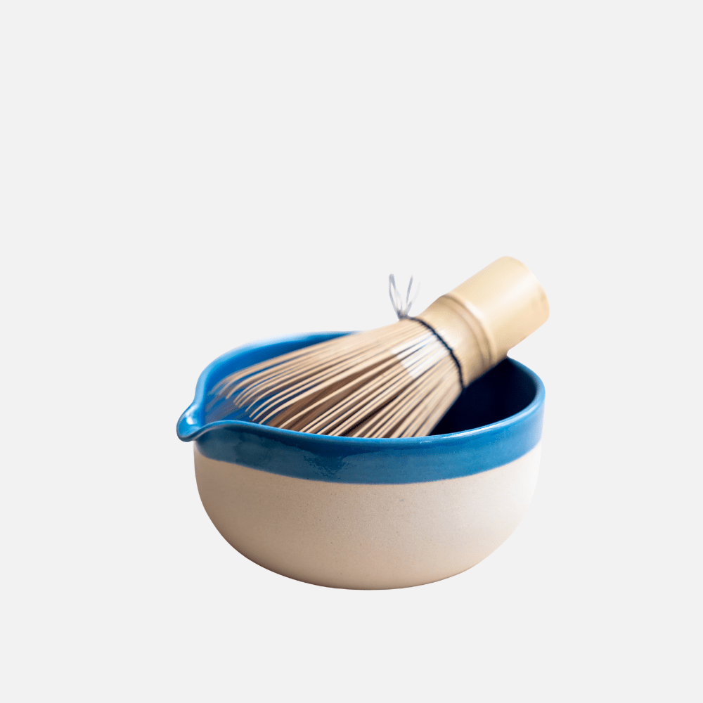 Matcha Chawan blau | handgemachte Matcha Schale- Mura Mura Ceramics