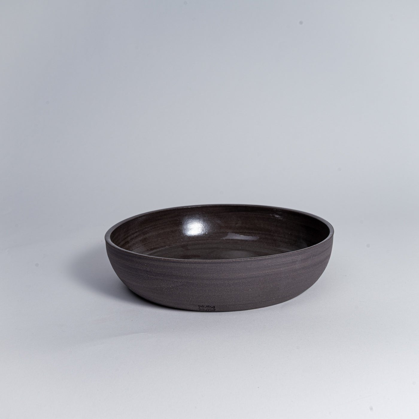 PASUTA grau/schwarz  | handgemachter Pastateller - Mura Mura Ceramics