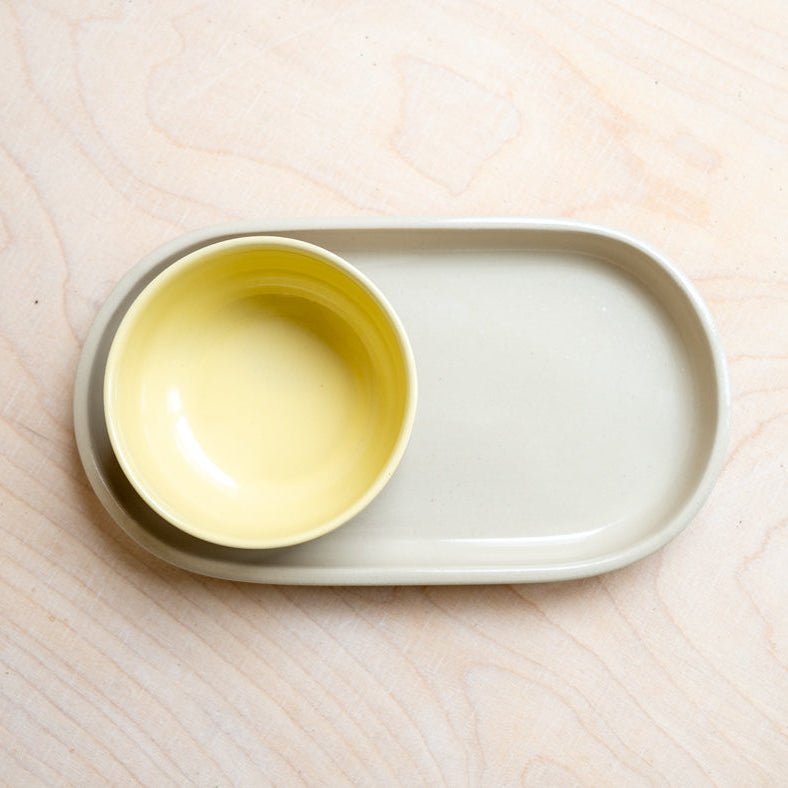 SARA Servierplatte beige | handgemachter Teller - Mura Mura Ceramics