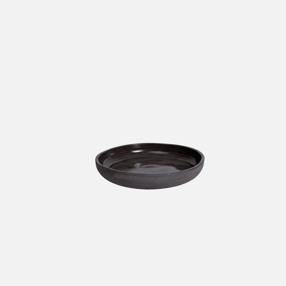 SARA klein grau/schwarz | handgemachter Teller - Mura Mura Ceramics